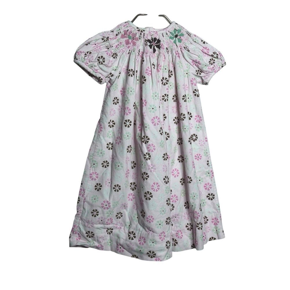 Amanda Remembered‎ Pink Spring Floral Smocked Dress Size 3 -Flaw